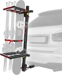 4. Tyger Auto Hitch-Mounted Ski Rack