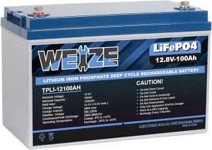 5. Weize 12V Lithium Battery for RV