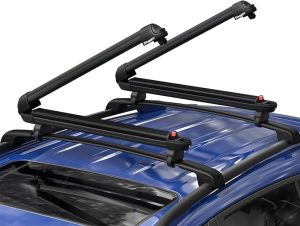 6. BougeRV Lockable Ski & Snowboard Racks