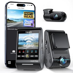 1. VIOFO A229 Plus 2 Channel Dash Cam Front and Rear