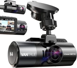 1. Vantrue N4 3 Channel Dash Cam Front and Rear