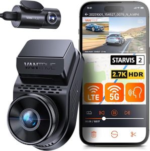 2. Vantrue S1 Pro 2 Channel Front and Rear Dash Cam