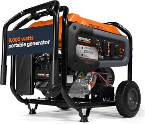 3. Generac GP8000E 8000 Watt Portable Generator