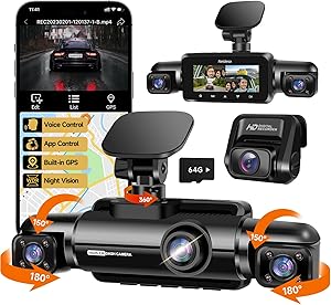 3. Neideso 360° 4 Channel Dash Cam