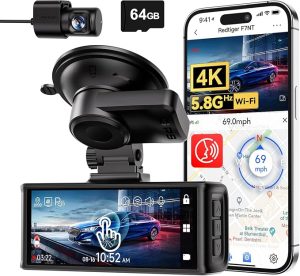 4. REDTIGER Dash Cam Front and Rear