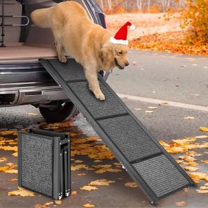 5. Papettly Folding Dog Ramp for Car