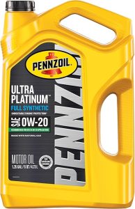 3. Pennzoil 0W-20 Full Synthetic Motor Oil