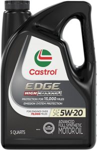 4. Castrol EDGE 5W-20 Full Synthetic Motor Oil