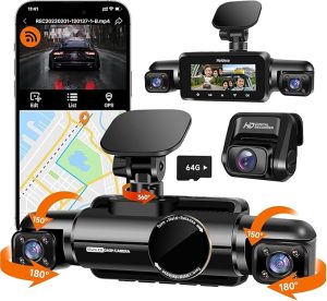 4. Neideso 360° Dash Cam