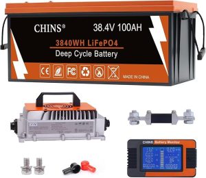 2. CHINS 36V Lithium Battery for Golf Cart