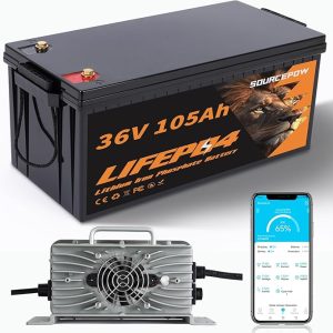 9. Sourcepow 36V Lithium Golf Cart Battery